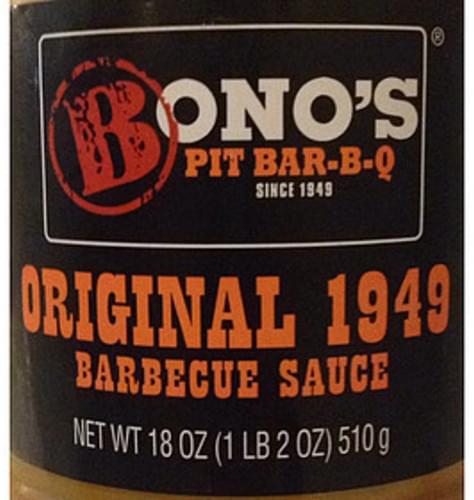 Bono's Pit Bar-B-Q Original Barbecue Sauce - 33 G, Nutrition ...