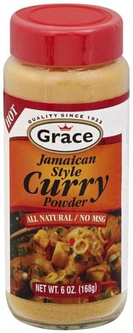 Grace Jamaican Style, Powder, Hot Curry - 6 oz, Nutrition