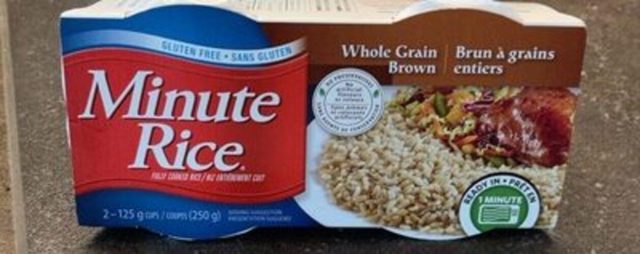 Minute Rice Whole Grain Brown Rice - 125 g, Nutrition Information | Innit