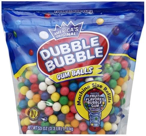 Dubble Bubble Machine Size Refills, Assorted Fruit Flavored Gum Balls ...