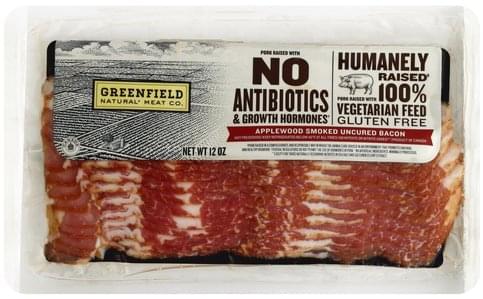 Greenfield Natural Meat Uncured, Apple Wood Smoked Bacon - 12 Oz ...