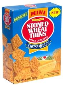 Red Oval Farms Mini Stoned Wheat Thins Snack Crackers, Cheese Medley ...