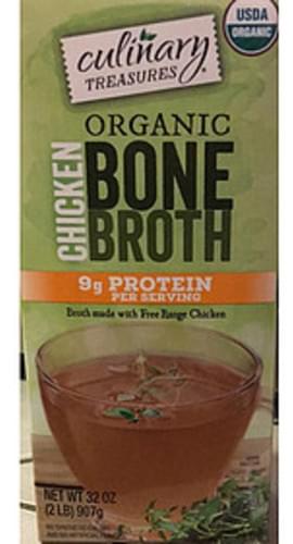 Culinary Treasures Organic Chicken Bone Broth 245 G Nutrition Information Innit