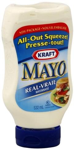 Kraft Real Mayonnaise - 532 ml, Nutrition Information | Innit