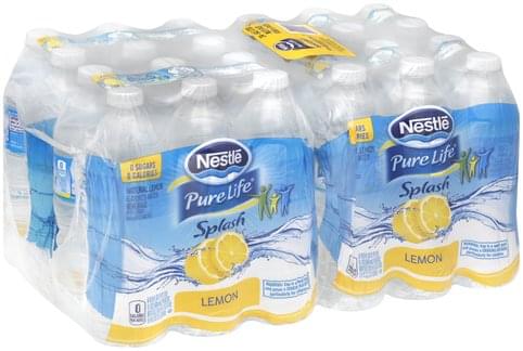 Nestle Lemon Splash Water Beverage - 24 ea, Nutrition Information | Innit