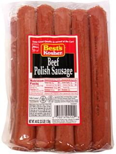 Best Kosher Beef Polish Sausage - 40 oz Nutrition 