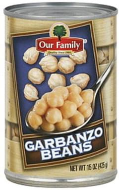 Our Family Garbanzo Beans - 15 oz, Nutrition Information | Innit