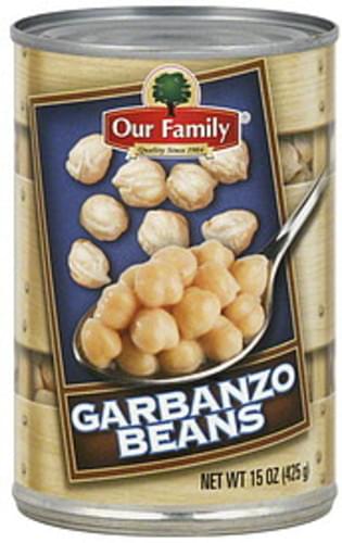 Our Family Garbanzo Beans - 15 Oz, Nutrition Information | Innit