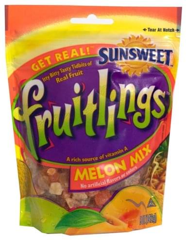 Sunsweet Melon Mix Fruitlings - 5 oz, Nutrition Information | Innit