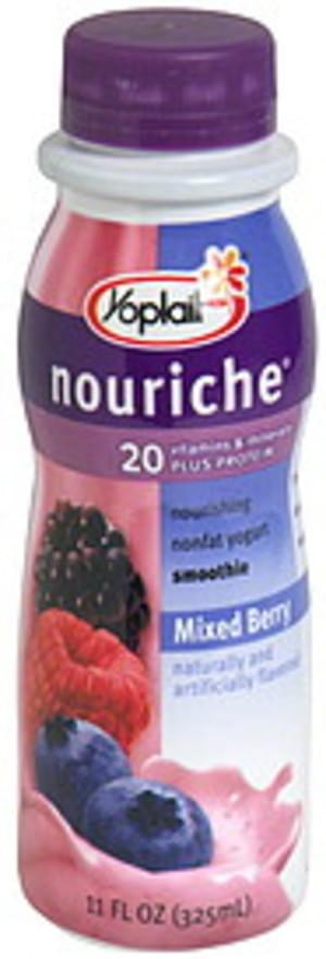 Yoplait Mixed Berry Nonfat Yogurt Smoothie 11 Oz Nutrition Information Innit