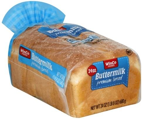 Winco Foods Premium, Buttermilk Bread - 24 oz, Nutrition Information ...