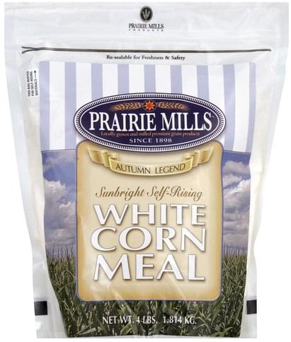 Prairie Mills Sunbright Self-Rising, White Corn Meal - 4 lb, Nutrition ...