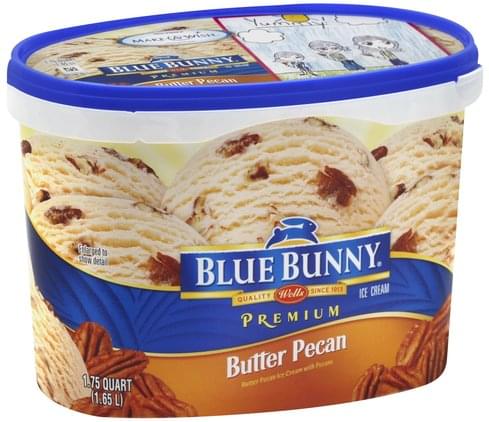 Blue Bunny Premium, Butter Pecan Ice Cream - 1.75 QT, Nutrition ...