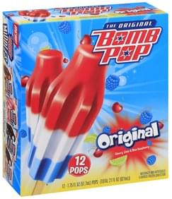 Bomb Pop Original Pops - 12 ea, Nutrition Information | Innit