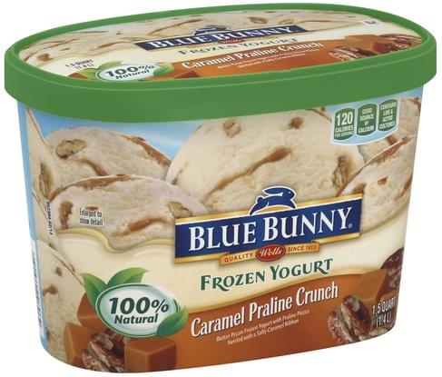 Blue Bunny Caramel Praline Crunch Frozen Yogurt - 1.5 Qt, Nutrition 