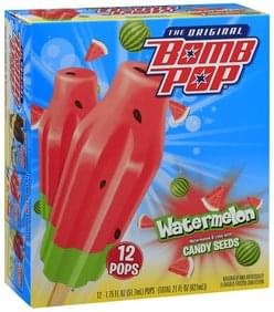 Bomb Pop Watermelon Frozen Confection - 12 ea, Nutrition Information ...