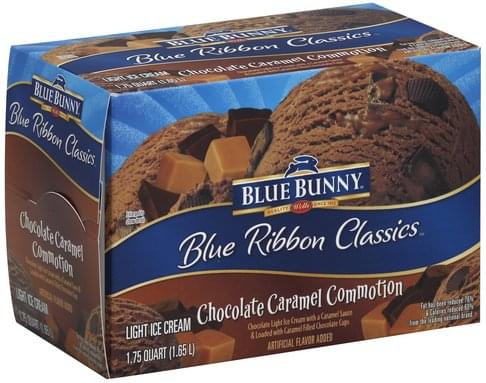 Blue Bunny Light, Chocolate Caramel Commotion Ice Cream - 1.75 QT ...