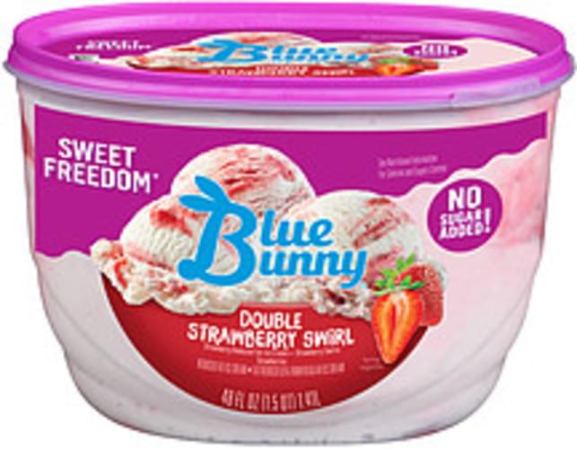 Blue Bunny Double Strawberry Swirl Blue Bunny Sweet Freedom Double Strawberry Swirl Reduced Fat 1807