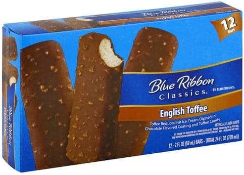 Blue Bunny English Toffee Ice Cream Bars - 12 ea, Nutrition Information ...