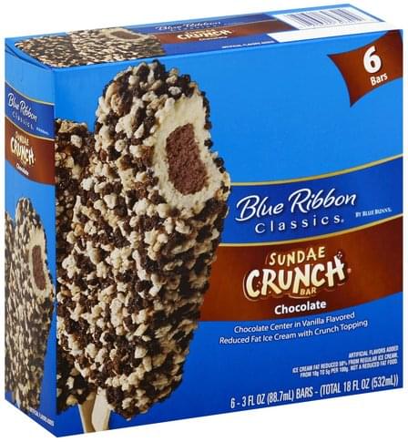 Blue Ribbon Chocolate Sundae Crunch Bar - 6 ea, Nutrition Information ...