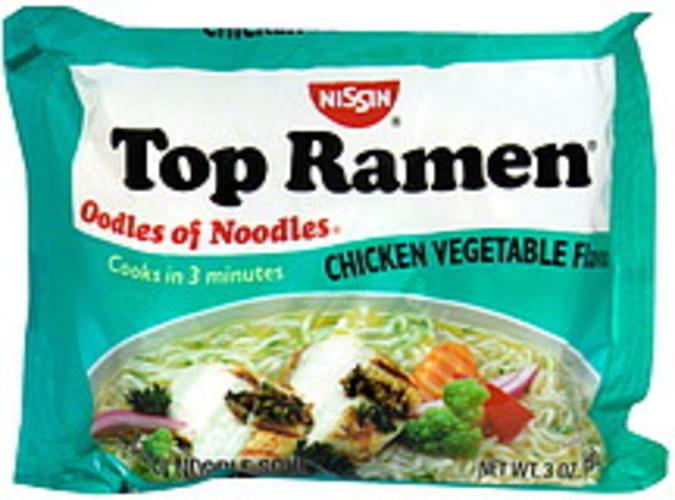 Nissin Ramen Noodle Soup Chicken Vegetable Flavor Top Ramen Chicken Vegetable Flavor 3 Oz Nutrition Information Innit