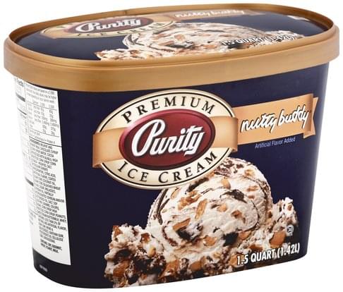 Purity Premium, Nutty Buddy Ice Cream - 1.5 QT, Nutrition Information ...