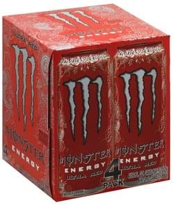 Monster Ultra Red, 4 Pack Energy Drink - 4 ea, Nutrition Information ...