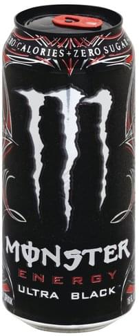 Monster Ultra Black Energy Drink - 16 oz, Nutrition Information | Innit