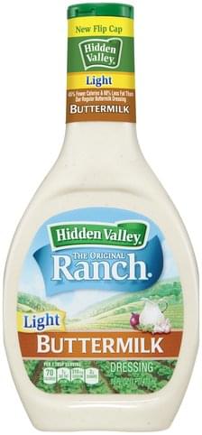 Hidden Valley Light Buttermilk Dressing - 16 oz, Nutrition Information ...