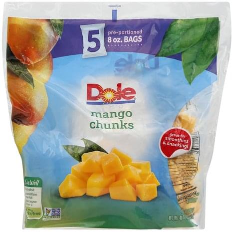 DOLE Chunks Mango - 5 ea, Nutrition Information | Innit