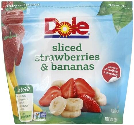 Dole Sliced Strawberries & Bananas - 14 oz, Nutrition Information | Innit