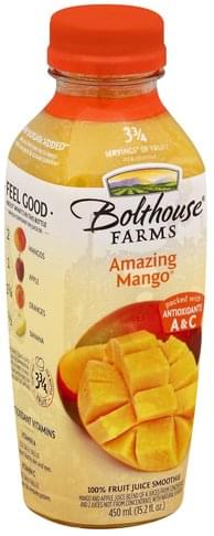 Bolthouse Farms 100% Fruit Juice, Amazing Mango Smoothie - 15.2 Oz ...