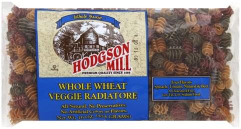 Hodgson Mill Whole Wheat Veggie Radiatore - 16 Oz, Nutrition ...