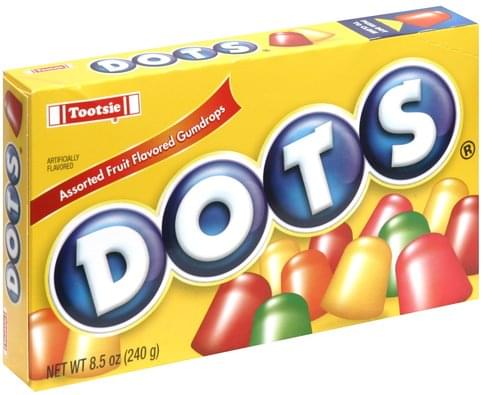 Dots Assorted Fruit Flavor Gumdrops - 8.5 oz, Nutrition Information | Innit