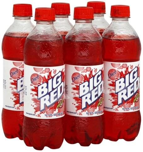 Big Red Diet Soda - 6 ea, Nutrition Information | Innit