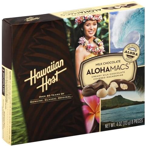 Hawaiian Host Milk Chocolate Aloha Macs - 8 ea, Nutrition Information ...