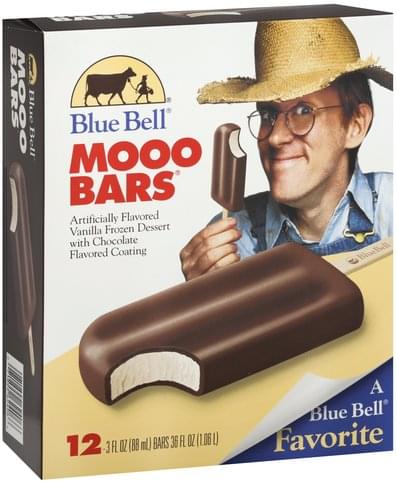 Blue Bell Mooo Bars - 12 ea, Nutrition Information | Innit