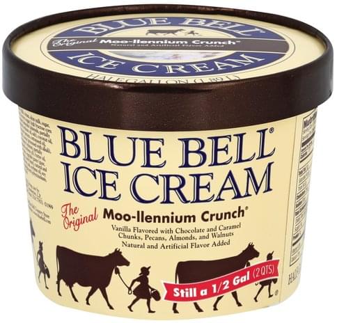 Blue Bell The Original, Moo-llenium Crunch Ice Cream - 0.5 Gl 