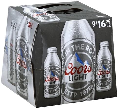 Coors Light Beer - 9 ea, Nutrition Information | Innit