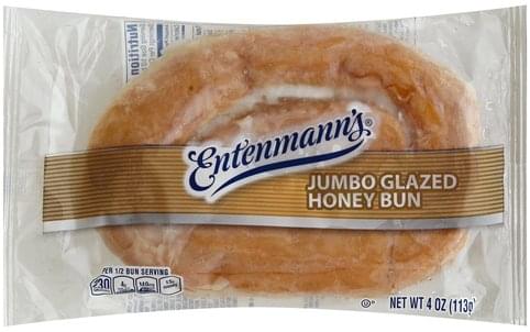 Entenmanns Glazed, Jumbo Honey Bun - 4 oz, Nutrition Information | Innit