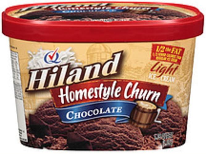 Hiland Homestyle Churn Chocolate Light Ice Cream - 1.75 QT, Nutrition ...