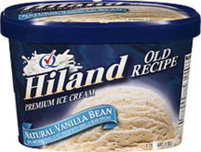 Hiland Ice Cream Old Recipe Premium Natural Vanilla Bean - 1.72 QT ...