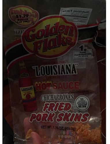 Golden Flake Louisiana Hot Sauce Flavored Chicharrones Fried Pork