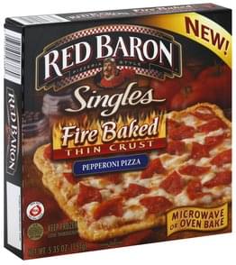 Red Baron Thin Crust, Pepperoni Pizza - 5.35 oz, Nutrition Information ...