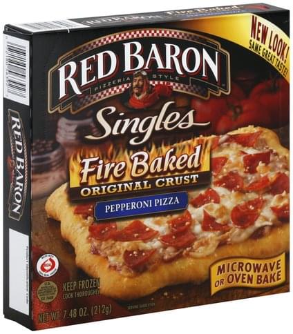 Red Baron Original Crust, Pepperoni Pizza - 7.48 oz, Nutrition ...