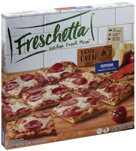 Freschetta Brick Oven Crust, Pepperoni Pizza - 22.7 oz, Nutrition ...