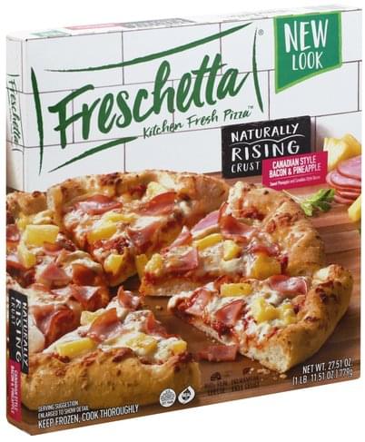 Freschetta Naturally Rising Crust Pizza, Canadian Style Bacon & Pineapple  (Frozen) 27.51 oz 