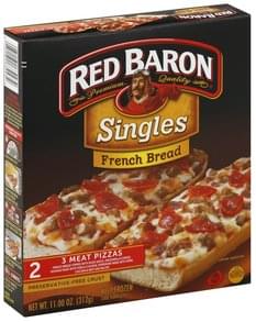 Red Baron French Bread, 3 Meat Pizzas - 2 ea, Nutrition Information | Innit