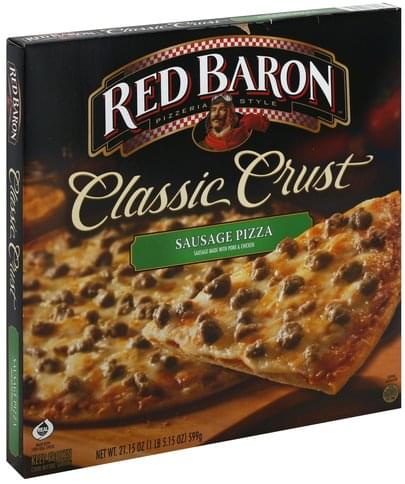 Red Baron Classic Crust, Sausage Pizza - 21.82 oz, Nutrition ...