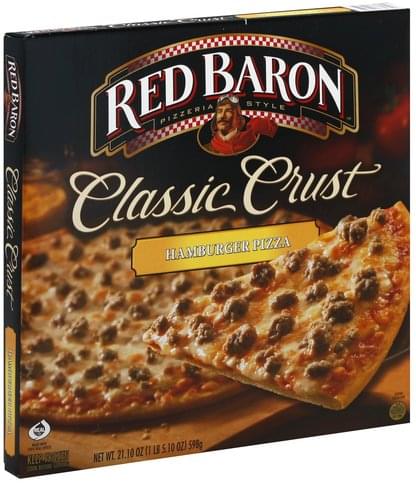 Red Baron Classic Crust, Hamburger Pizza - 21.76 oz, Nutrition ...